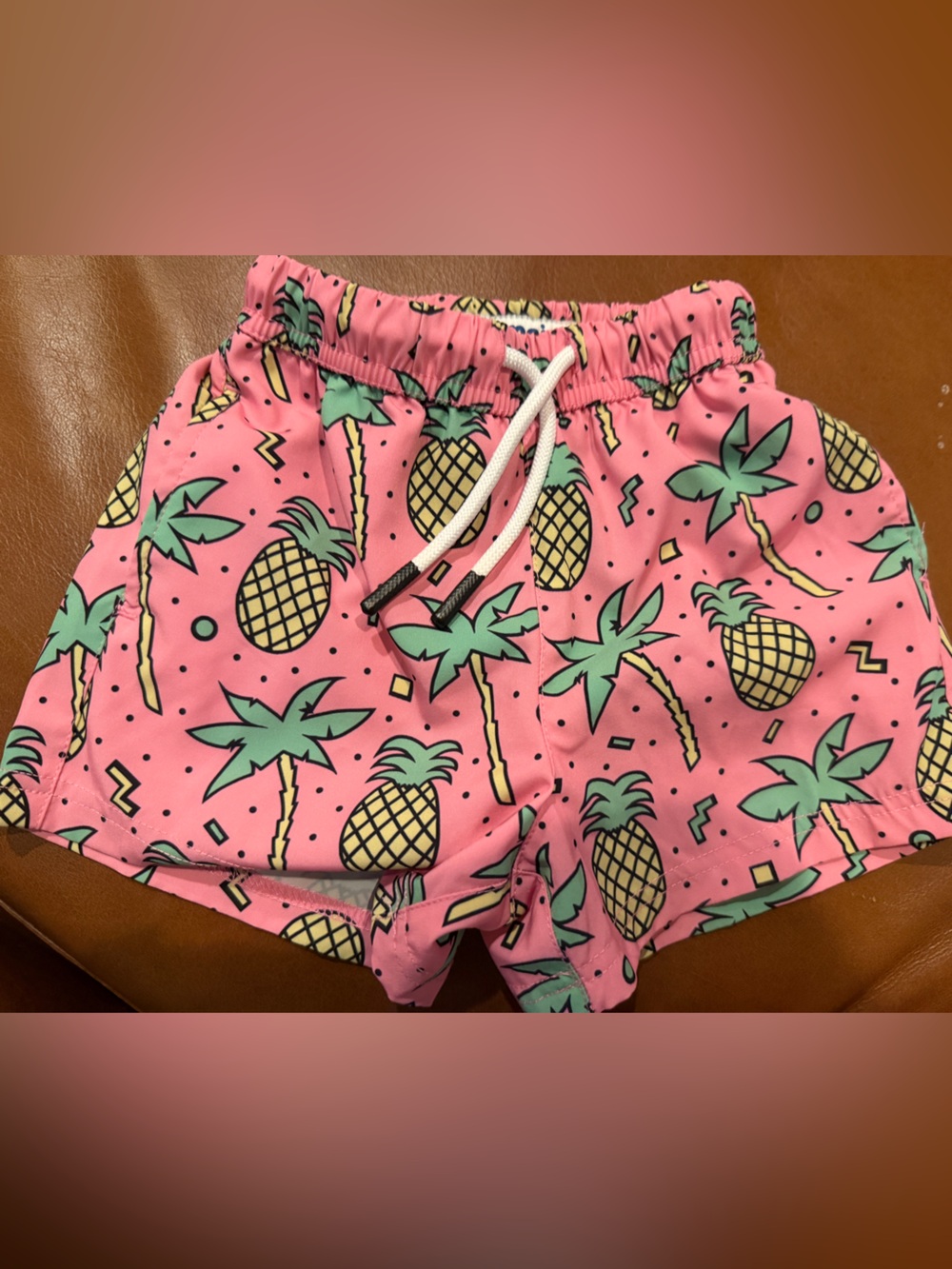 Sz 3T Maamgic Kids Pink Print Swim Shorts